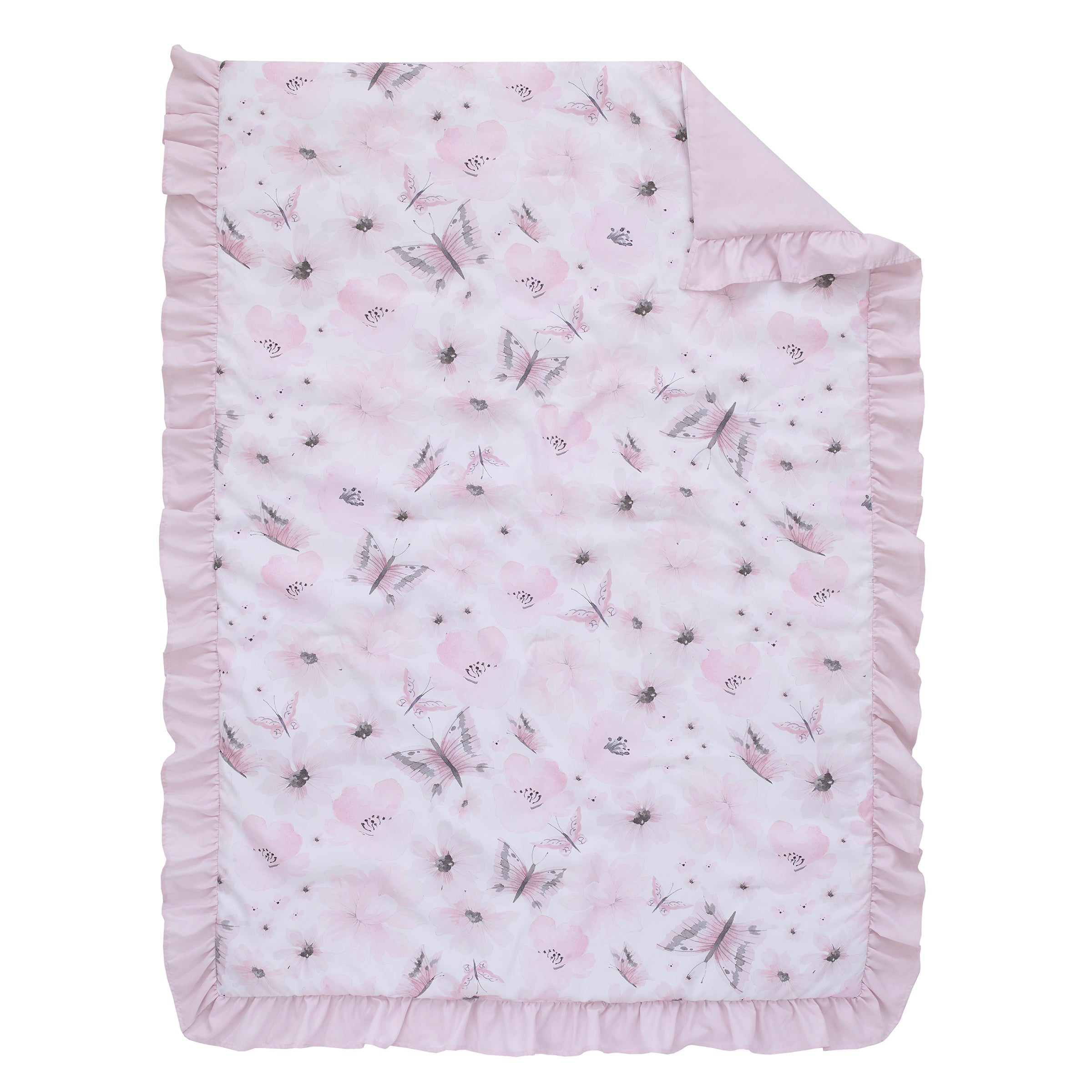 Little Bedding by NoJo Elephant Time Velboa Blanket, Pink