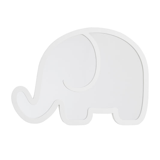 Little Love by NoJo Elephant Shaped Mirror - Easy Hang Shatter Proof Mirror, Wooden Backed Decorative Mirror For Nursery, Kids Bedroom or Playroom