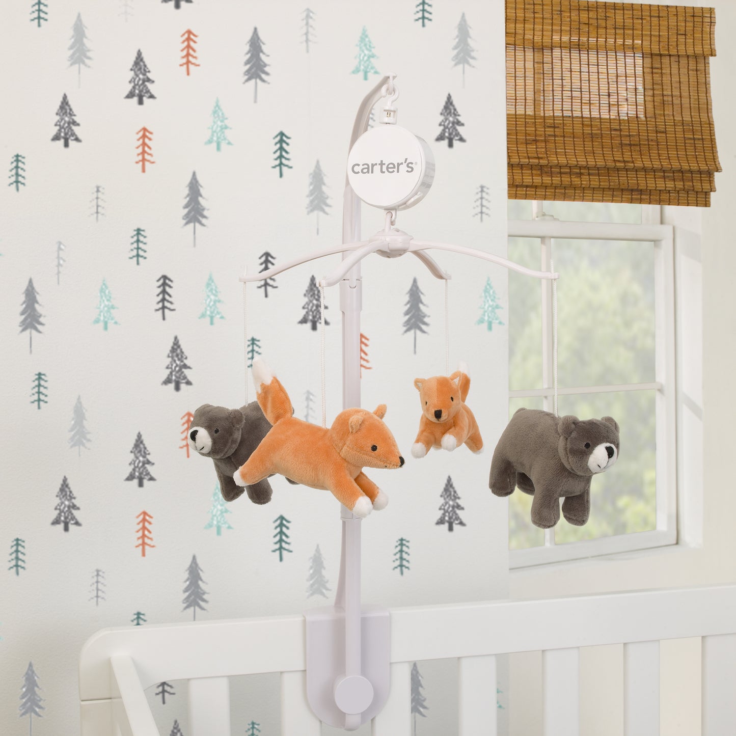 Carter's Woodland Friends Brown and Orange Fox and Bear Musical Mobile