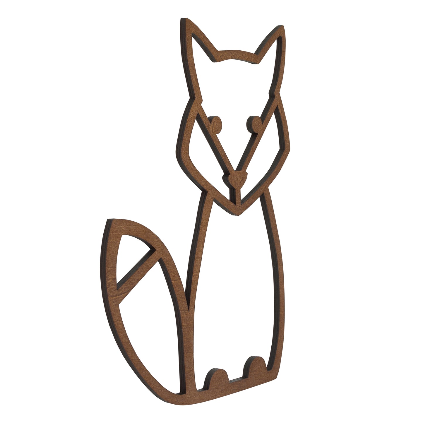 Little Love by NoJo Fox Shaped Textured Wood Tone Wall Décor