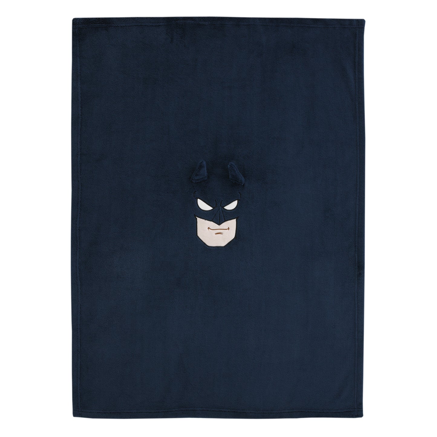Warner Brothers Batman The Caped Crusader Navy, Gray and Yellow Batman Character Shaped Blanket