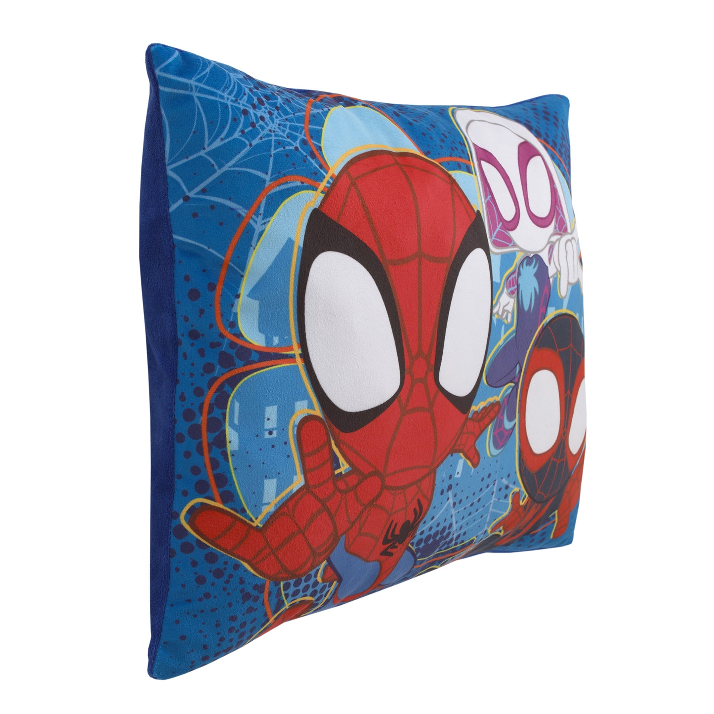 Marvel Spidey and his Amazing Friends Spidey Team Red, White, and Blue Super Soft Toddler Pillow