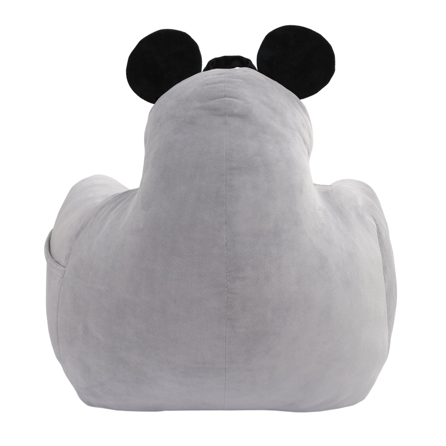 Disney Mickey Mouse Shaped Gray, Black, and White Plush Chair