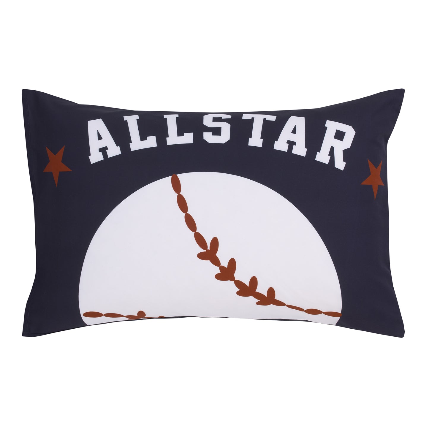 Everything Kids Sports Gray, Navy, Orange, and Brown Allstar 4 Piece Toddler Bed Set - Comforter, Fitted Bottom Sheet, Flat Top Sheet, and Reversible Pillowcase