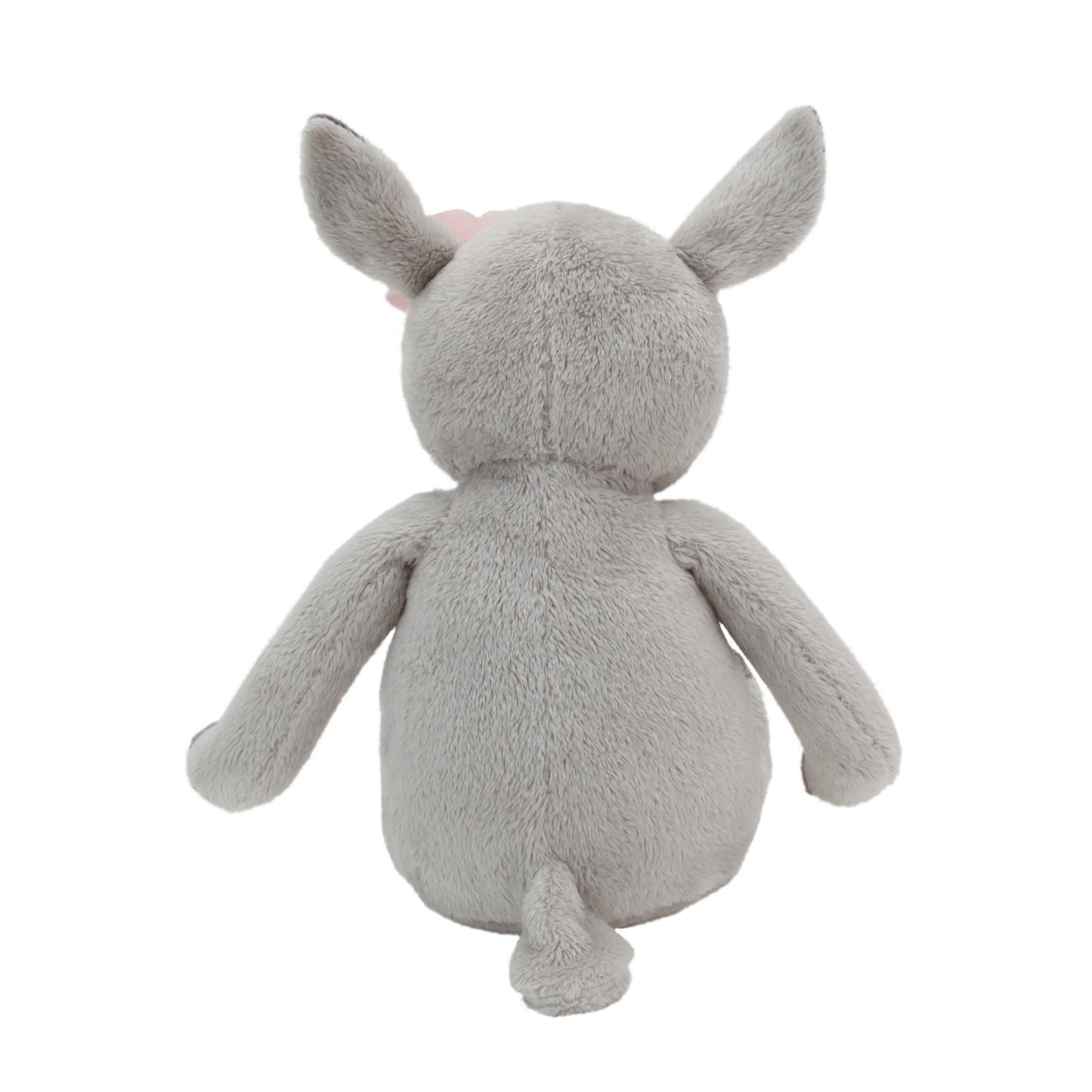 Little Love by NoJo Lucy the Grey and White Plush Deer with Pink Rose