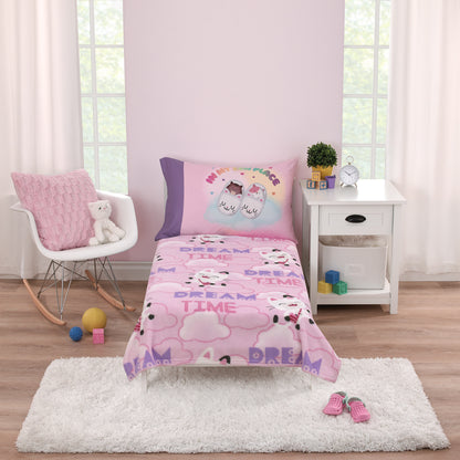 DreamWorks Gabby's Dollhouse Dream It Up Pink and Purple Pandy Paws Super Soft Toddler Blanket