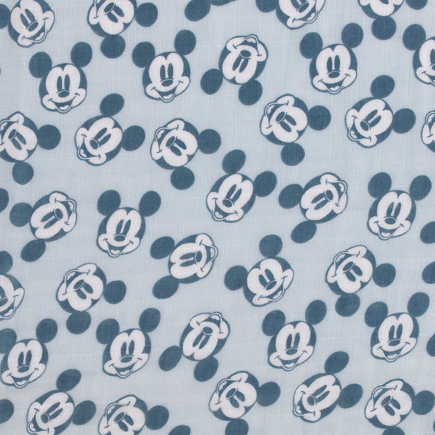 Disney Mickey Mouse Gray, Charcoal, and White 3 Piece Muslin Swaddle Baby Blanket Set
