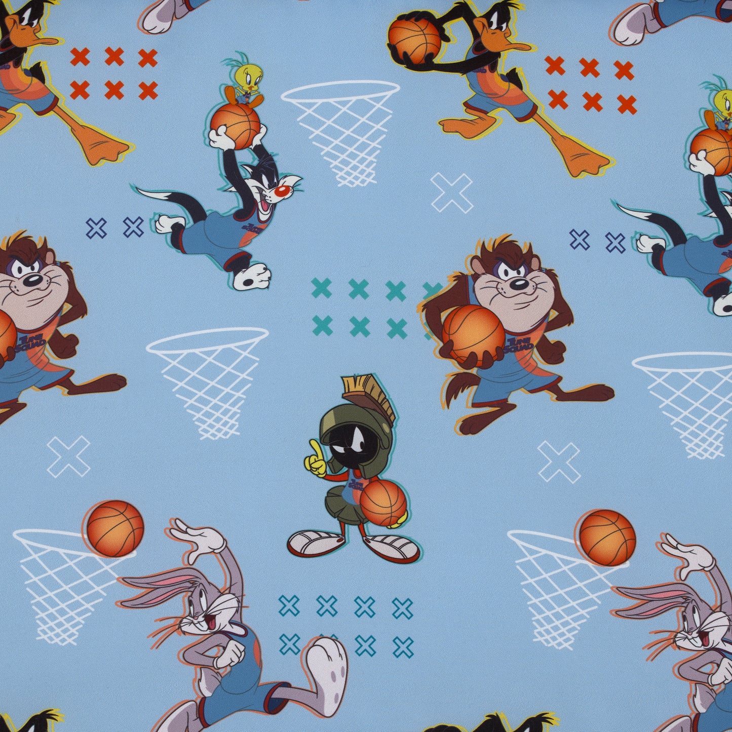 Warner Brothers Space Jam Blue, Orange and Teal Looney Tunes Deluxe Easy Fold Toddler Nap Mat