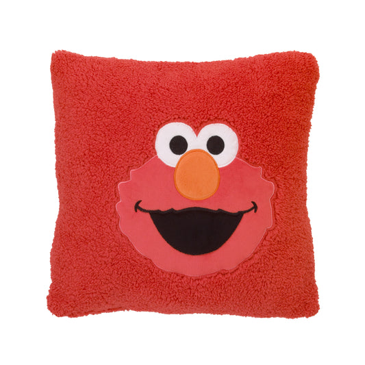 Sesame Street Elmo Red Super Soft Sherpa Toddler Pillow with Applique