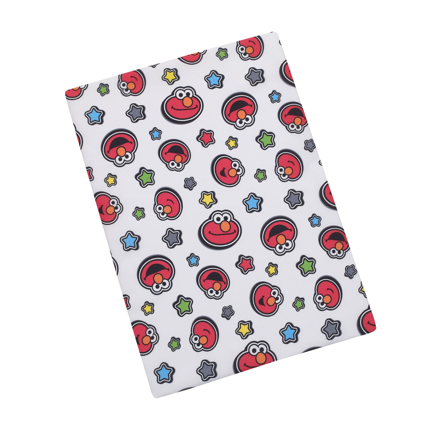 Sesame Street Elmo, Red, Blue, Yellow, Green and White with Stars Super Soft Preschool Nap Pad Sheet