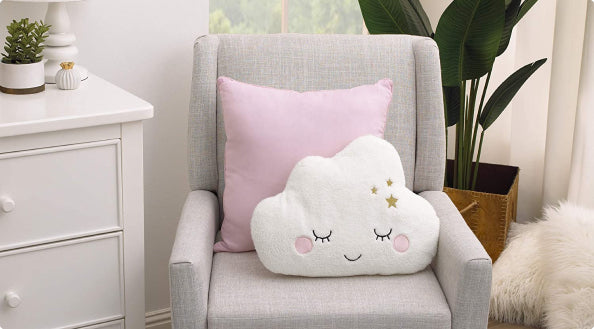 Little Love by NoJo Cloud Shaped Pillow, White