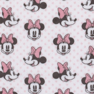 Disney Minnie Mouse - Pink, White and Black Super Soft Plush Baby Blanket