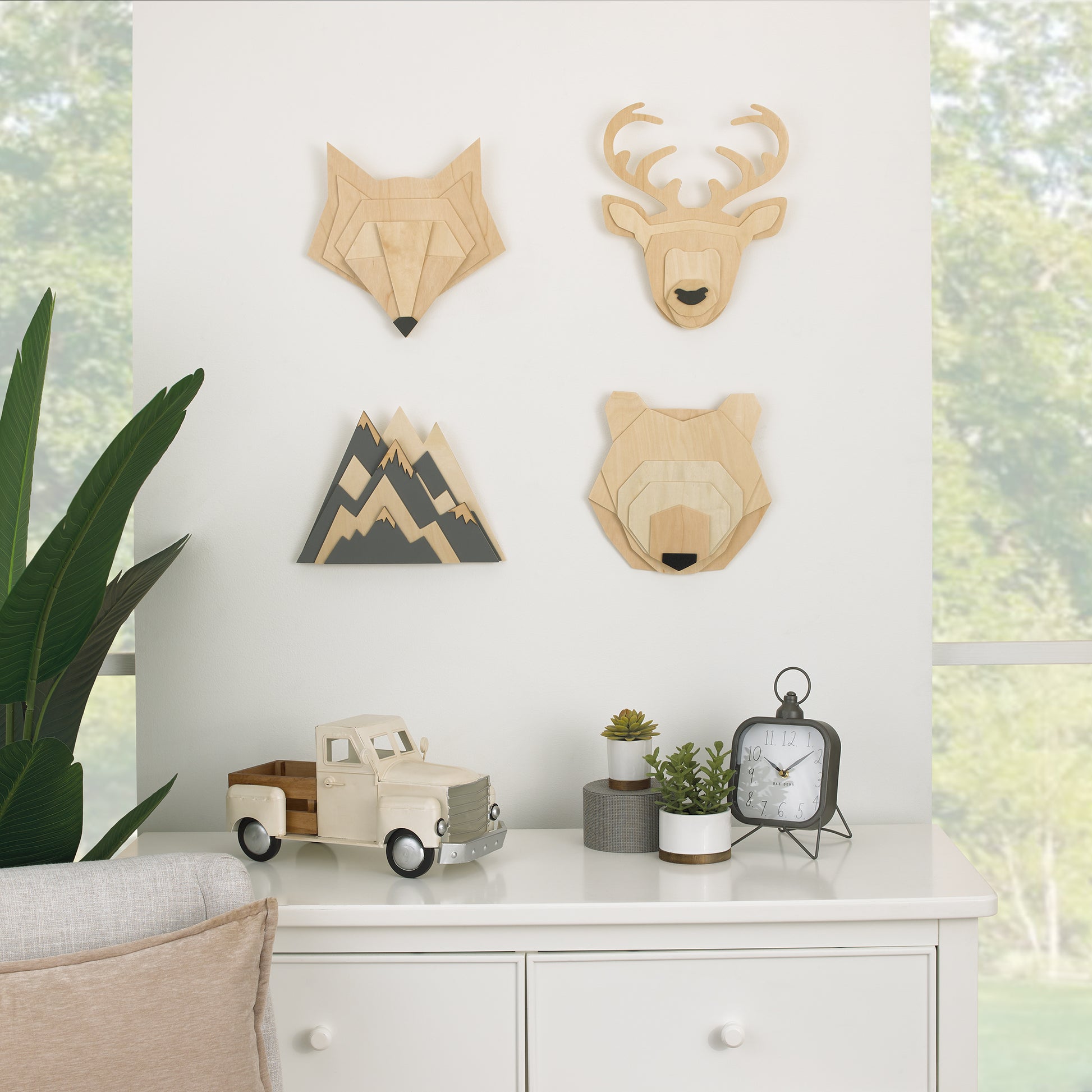 Little Love by NoJo Bear Head Layered Natural Wood Nursery Wall Decor