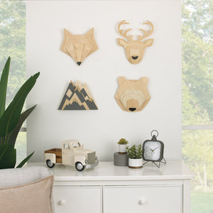 Little Love by NoJo Bear Head Layered Natural Wood Nursery Wall Decor