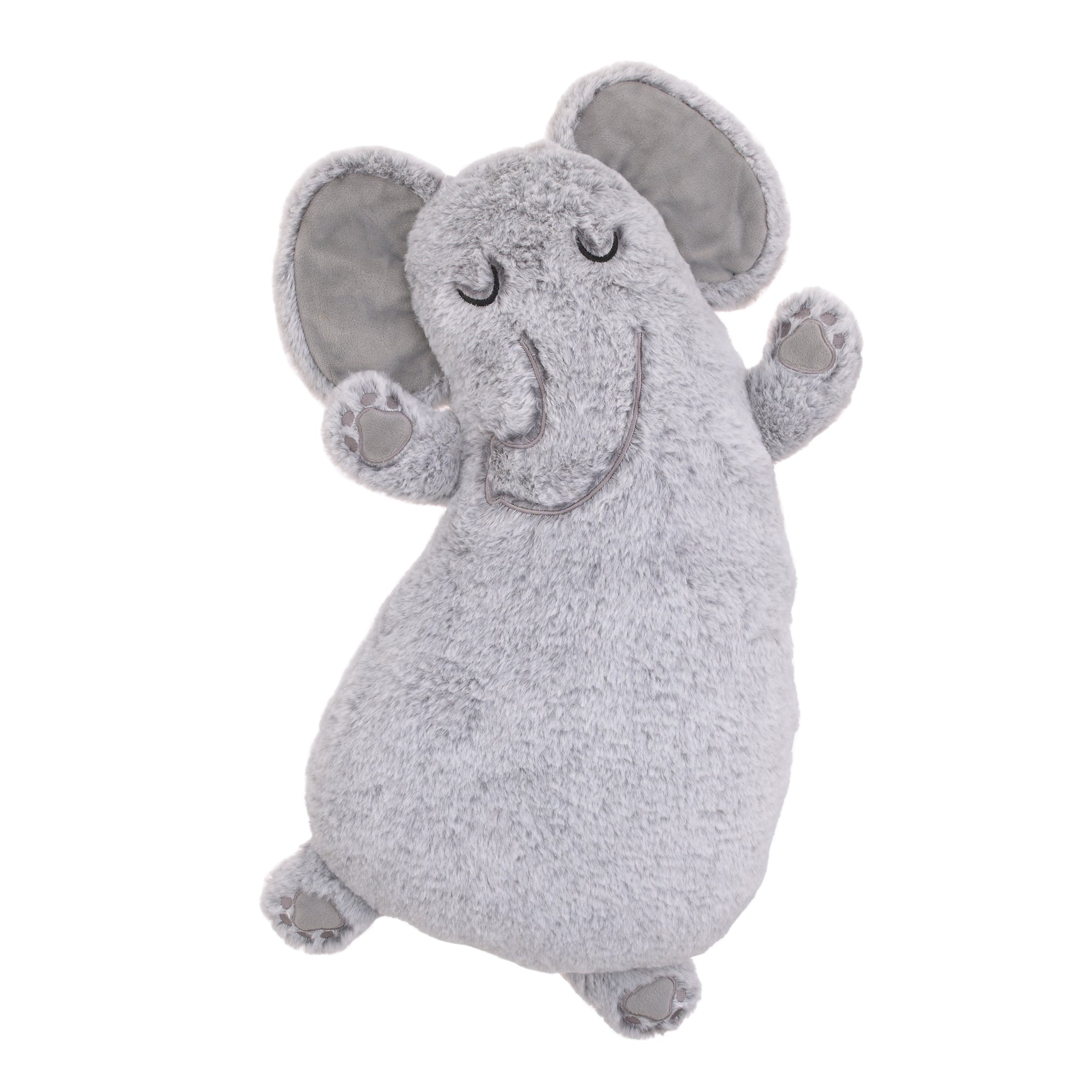 Little Love by NoJo Grey and Charcoal Oversized Sleepy Elephant Plush Stuffed Animal