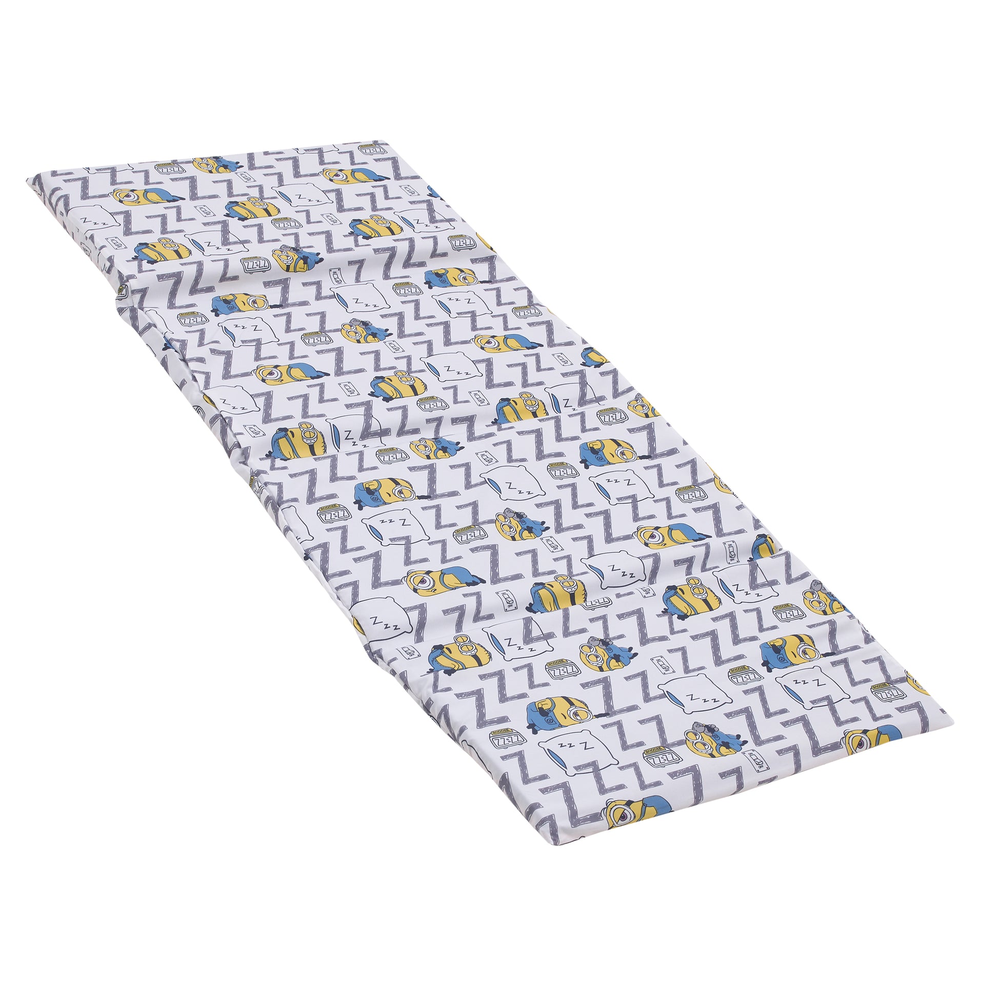Illumination Lazy Minions Club Gray, Blue, Yellow, and White Preschool Nap Pad Sheet