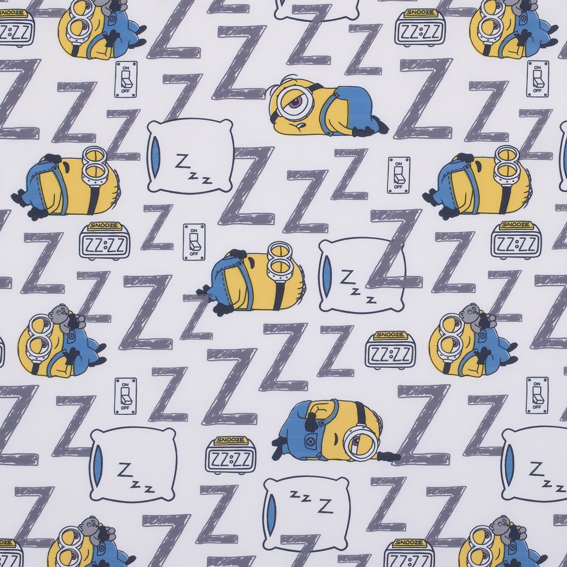 Illumination Lazy Minions Club Gray, Blue, Yellow, and White Deluxe Easy Fold Toddler Nap Mat