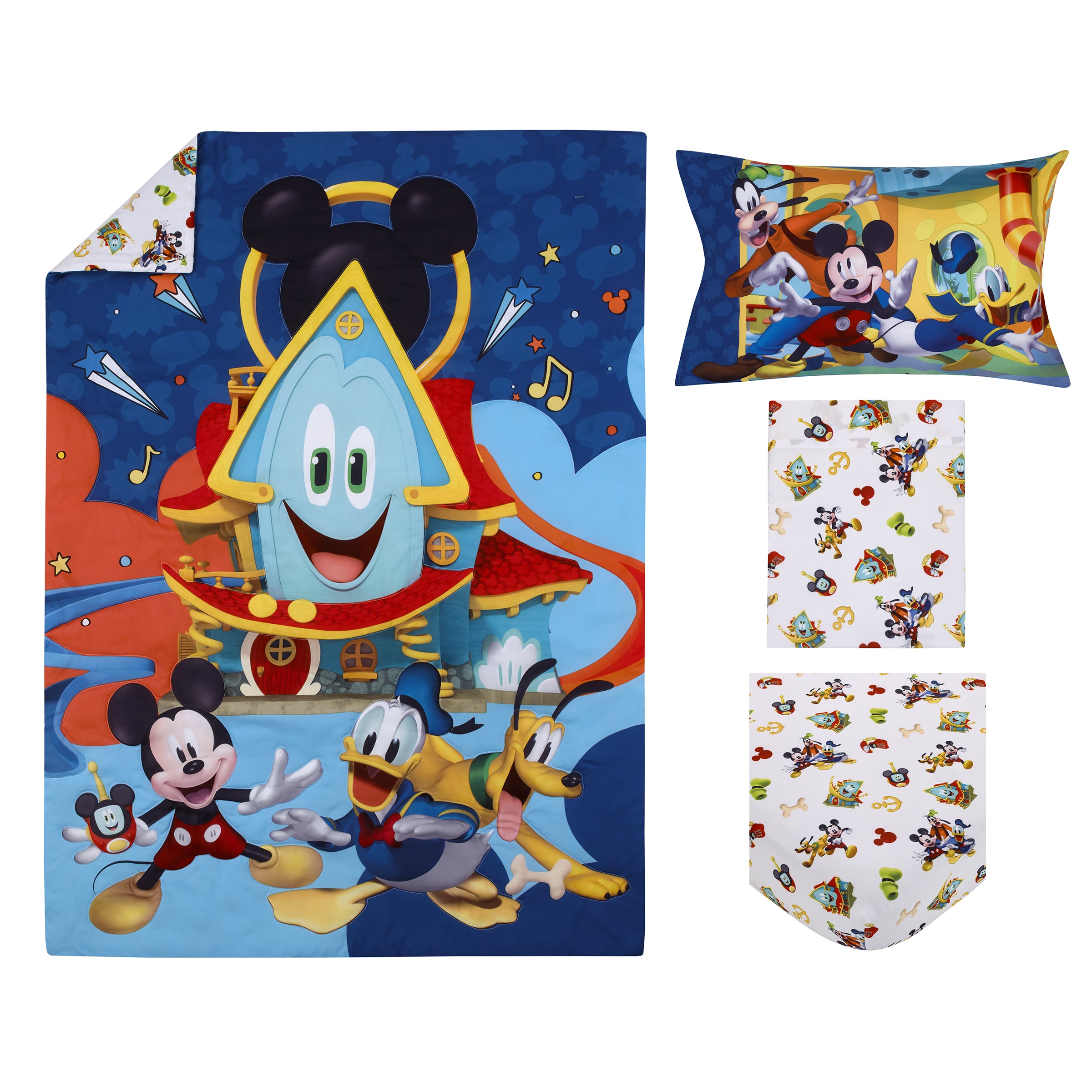 Disney Mickey Mouse Funhouse Crew Blue, Red and Yellow