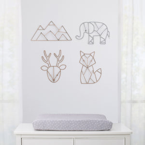NoJo Elephant Shaped Wire Nursery Wall Decor, Grey Finish