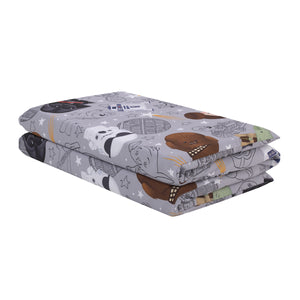Star Wars Welcome to the Galaxy Navy and Gray Yoda, Princess Leia, R2-D2 , Chewbacca, and Darth Vader Preschool Nap Pad Sheet