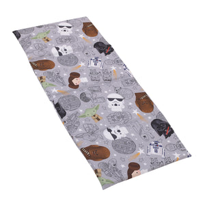 Star Wars Welcome to the Galaxy Navy and Gray Yoda, Princess Leia, R2-D2 , Chewbacca, and Darth Vader Preschool Nap Pad Sheet