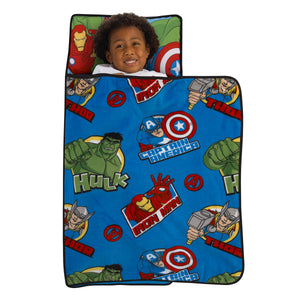 Marvel The Avengers I Am A Hero Blue, Green, Red, and Yellow Toddler Nap Mat