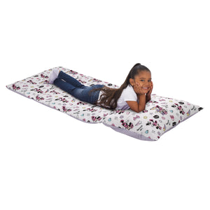 Disney Minnie Mouse I am Awesome Lavender, Pink, and White, Daisy Duck, Rainbow Hearts and Stars Deluxe Easy Fold Toddler Nap Mat