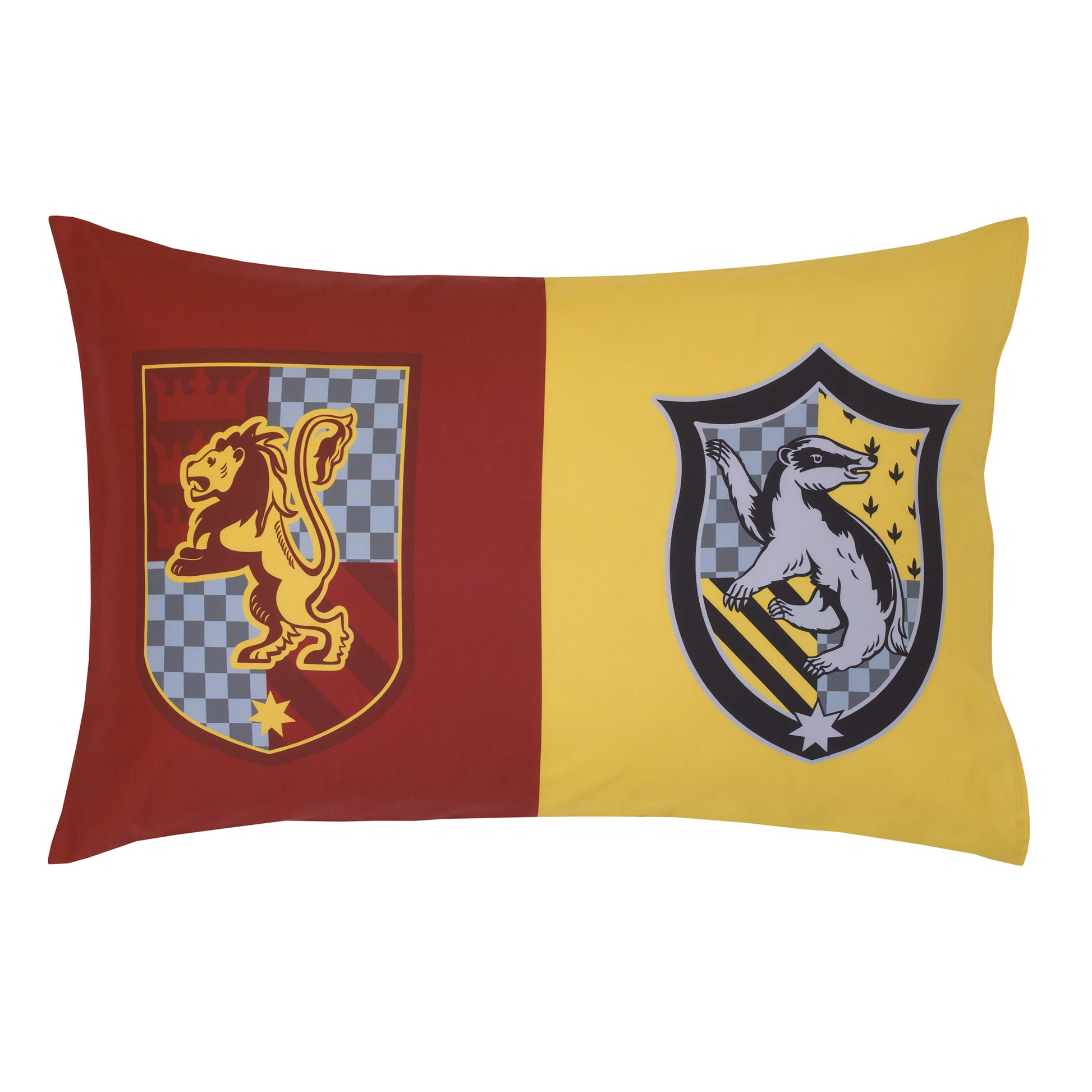 Warner Bros  Harry Potter Wizarding World Navy, Gold, and Burgundy 4 Piece Toddler Bed Set - Comforter, Fitted Bottom Sheet, Flat Top Sheet, and Reversible Pillowcase