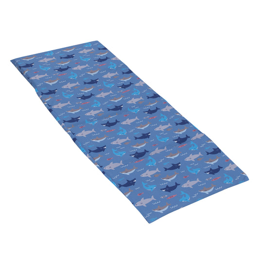 Everything Kids Shark, Fish, Ocean Blue and Grey Preschool Nap Pad Sheet