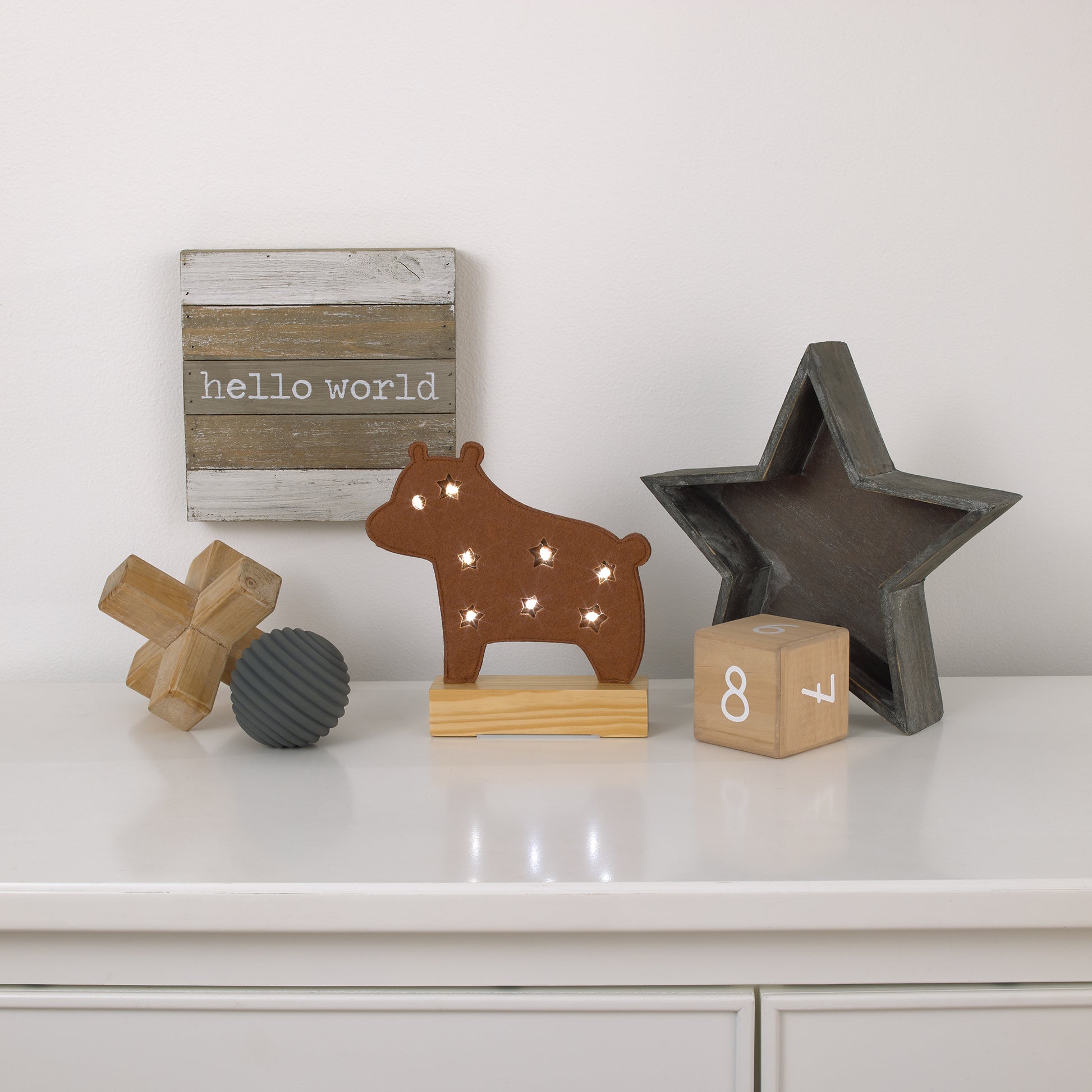 Little Love by NoJo Brown Bear Lighted Nursery DÃƒÆ’Ã‚Â©cor
