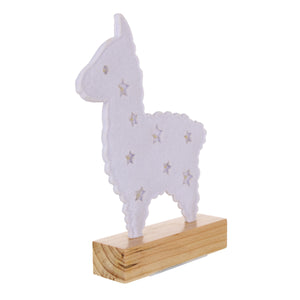 Little Love by NoJo White Llama Lighted Nursery Decor