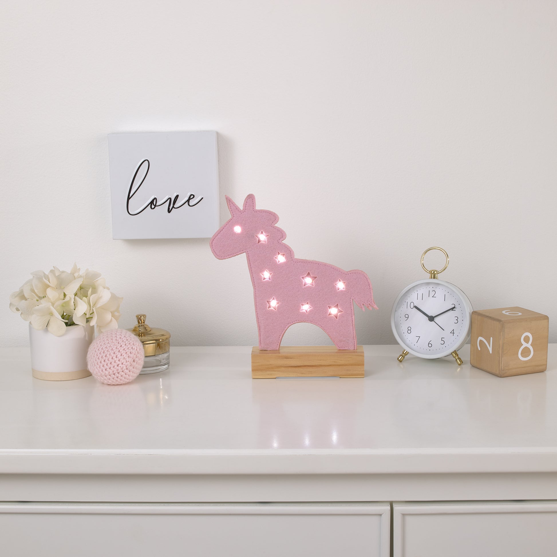 Little Love by NoJo Pink Unicorn Lighted Nursery DÃƒÆ’Ã‚Â©cor