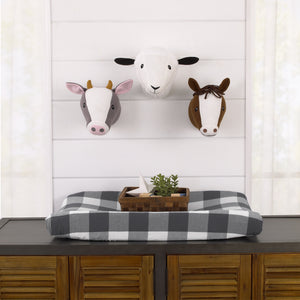 Little Love by NoJo Plush Fleece Grey and White Cow Head Wall DÃƒÆ’Ã‚Â©cor