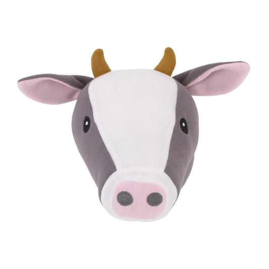 Little Love by NoJo Plush Fleece Grey and White Cow Head Wall DÃƒÆ’Ã‚Â©cor