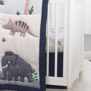 Little Love by NoJo Modern Roaming - Geometric Grey and White Fitted Crib Sheet