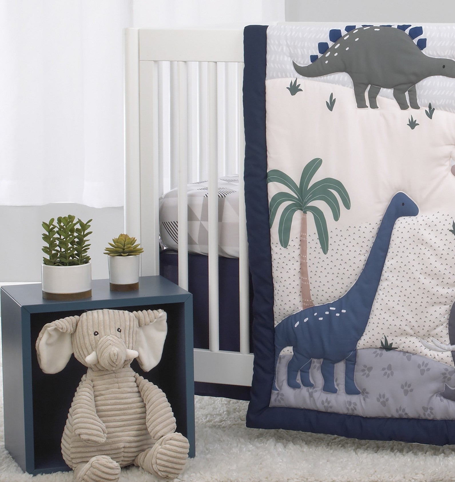 Little Love by NoJo Modern Roaming - Geometric Grey and White Fitted Crib Sheet