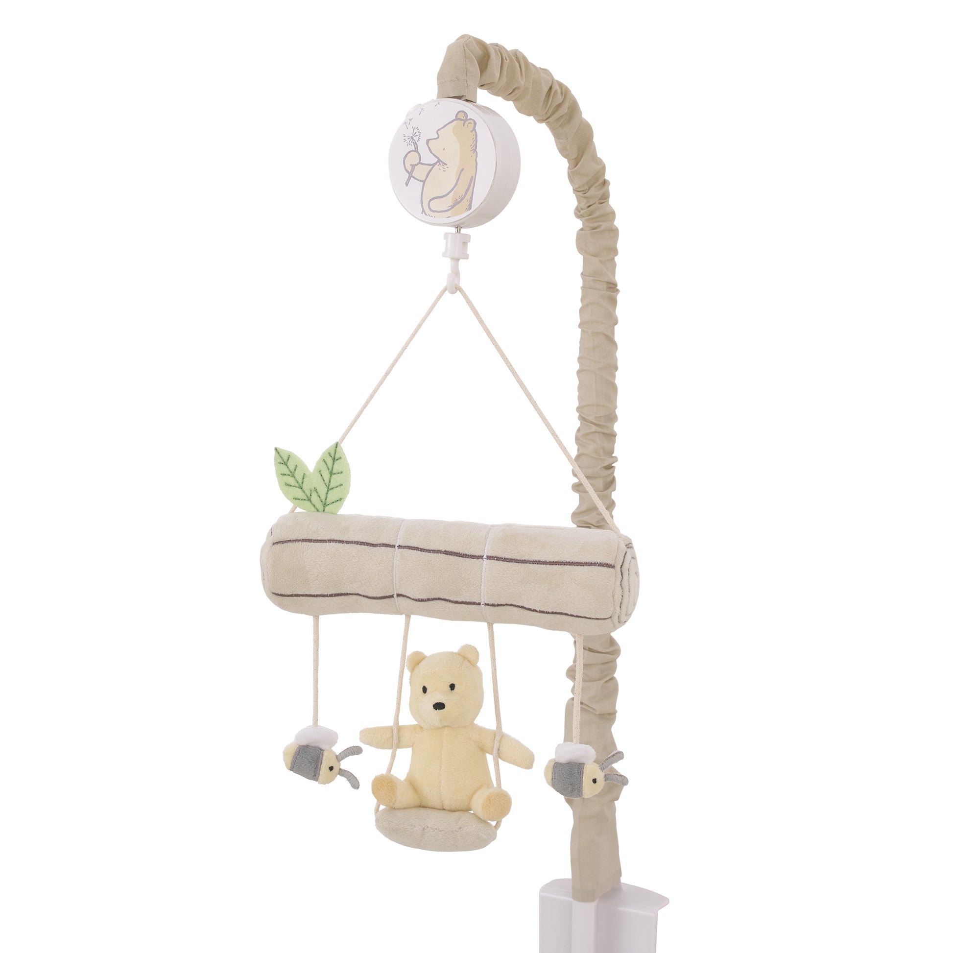 Disney Classic Pooh Naturally Friends Soft Beige Plush Swing and Tree Branch Musical Mobile