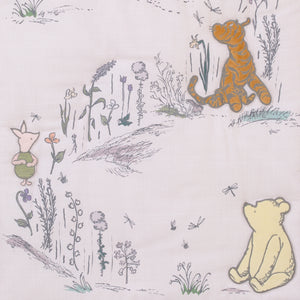 Disney Classic Pooh Naturally Friends Ivory and Taupe Piglet, Eeyore, and Tigger 3 Piece Nursery Crib Bedding Set - Comforter, 100% Cotton Fitted Crib Sheet, and Crib Skirt