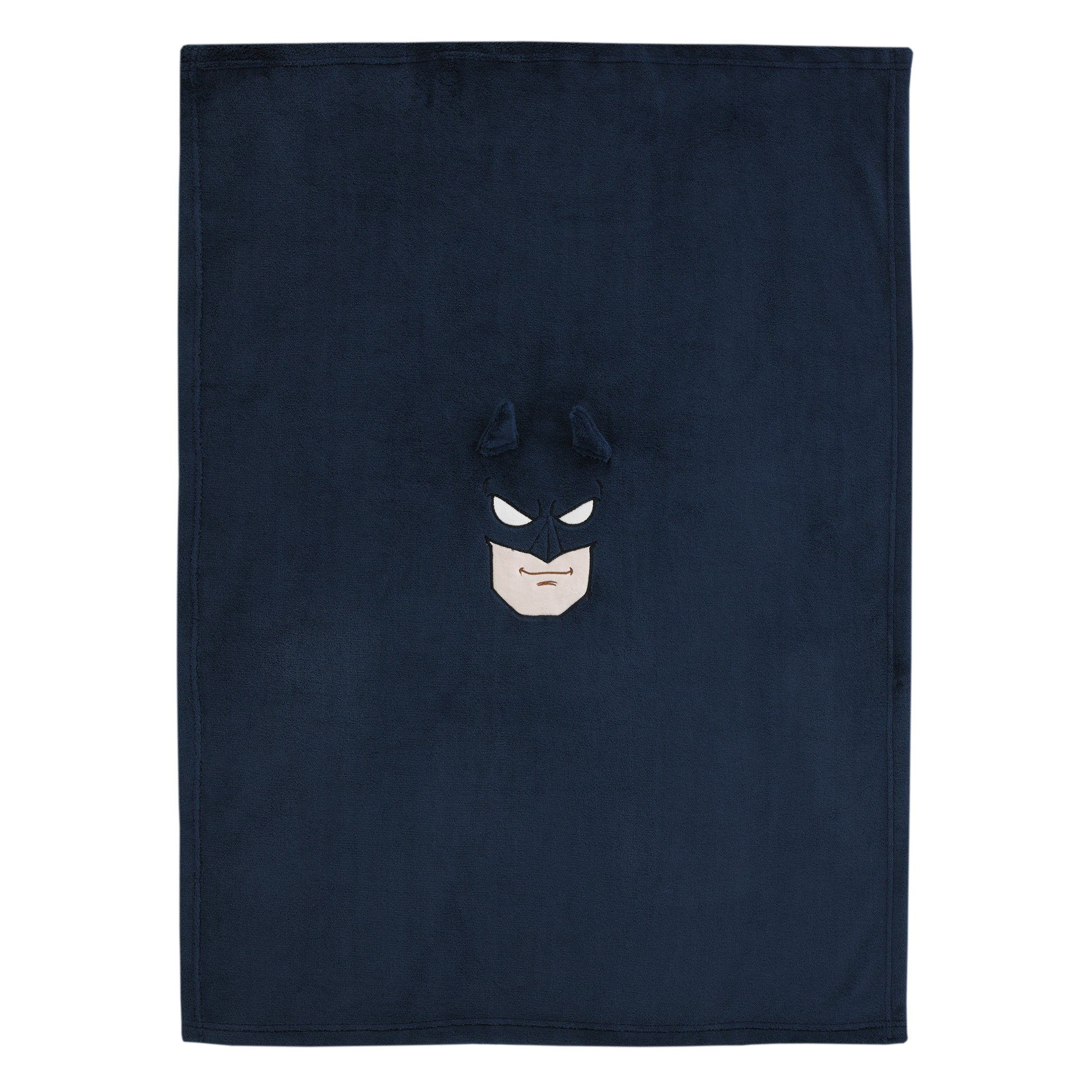 Warner Bros  Batman The Caped Crusader Navy, Gray and Yellow Batman Character Shaped Blanket