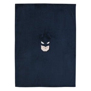 Warner Bros  Batman The Caped Crusader Navy, Gray and Yellow Batman Character Shaped Blanket