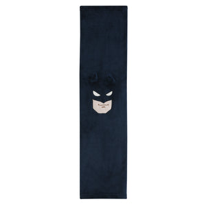 Warner Bros  Batman The Caped Crusader Navy, Gray and Yellow Batman Character Shaped Blanket