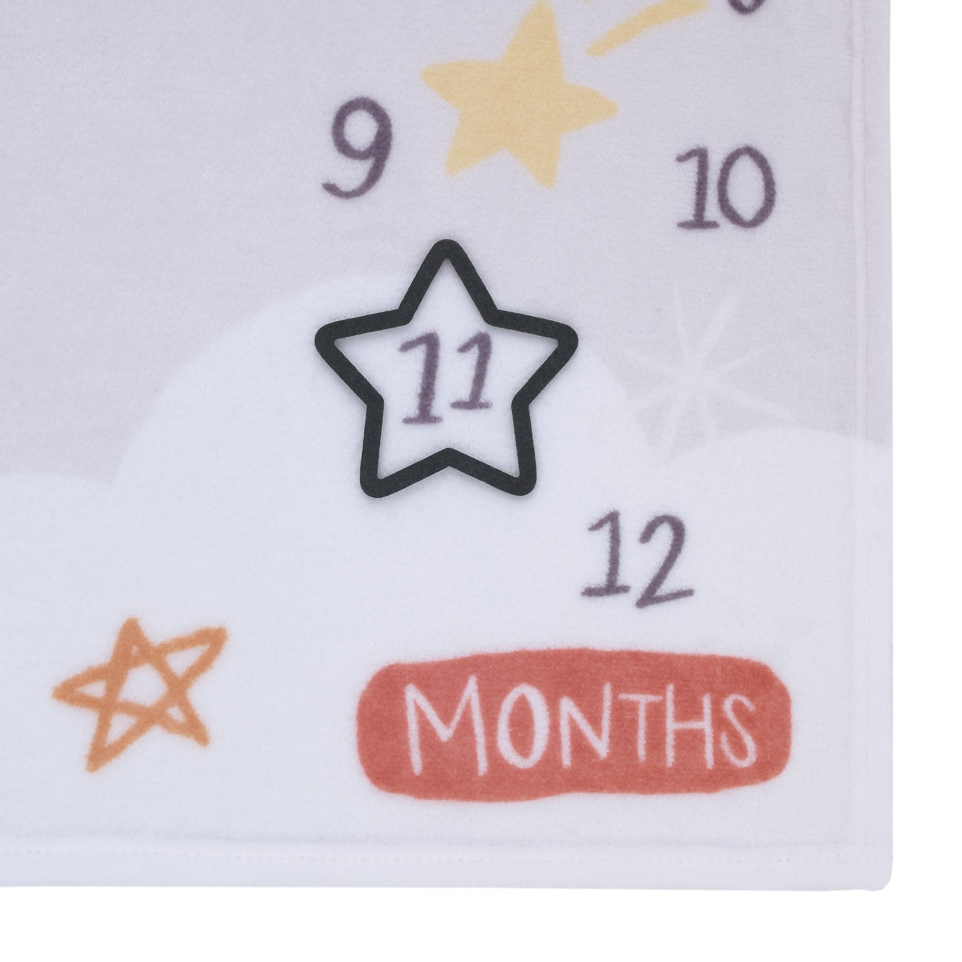 Little Love by NoJo Celestial Grey, Gold and Orange Love You to the Moon & Back Super Soft Photo Op Milestone Baby Blanket