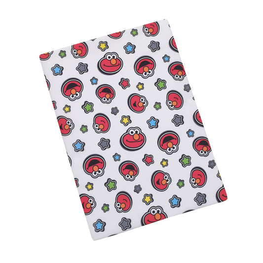 Sesame Street Elmo, Red, Blue, Yellow, Green and White with Stars Super Soft Preschool Nap Pad Sheet