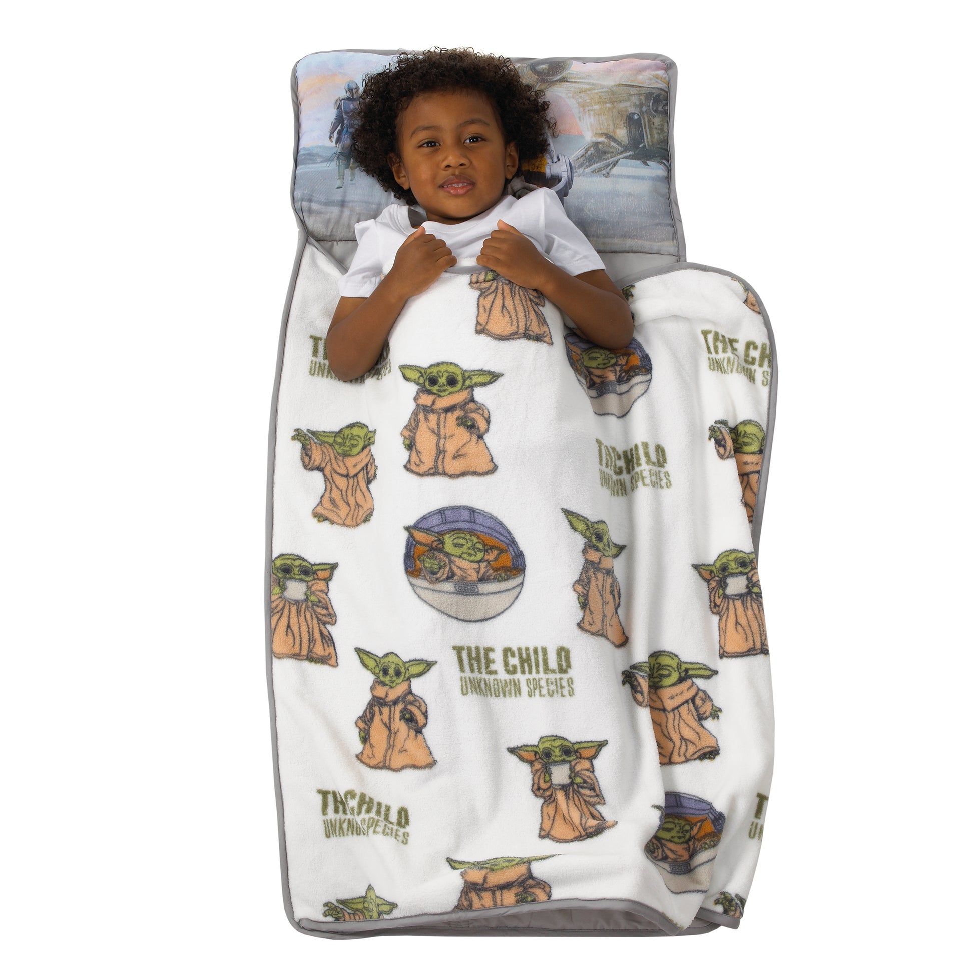 Star Wars The Mandalorian "The Child" Green, Tan, White Toddler Nap Mat