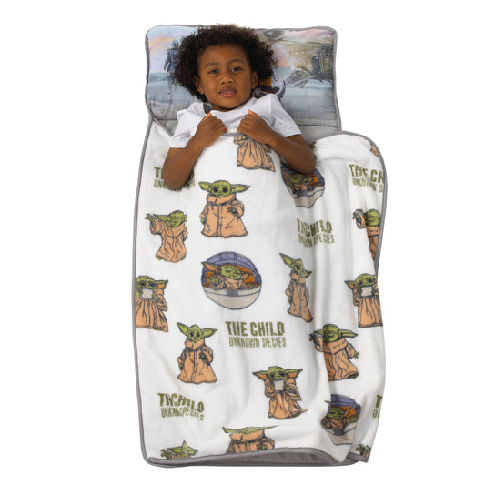 Star Wars The Mandalorian "The Child" Green, Tan, White Toddler Nap Mat