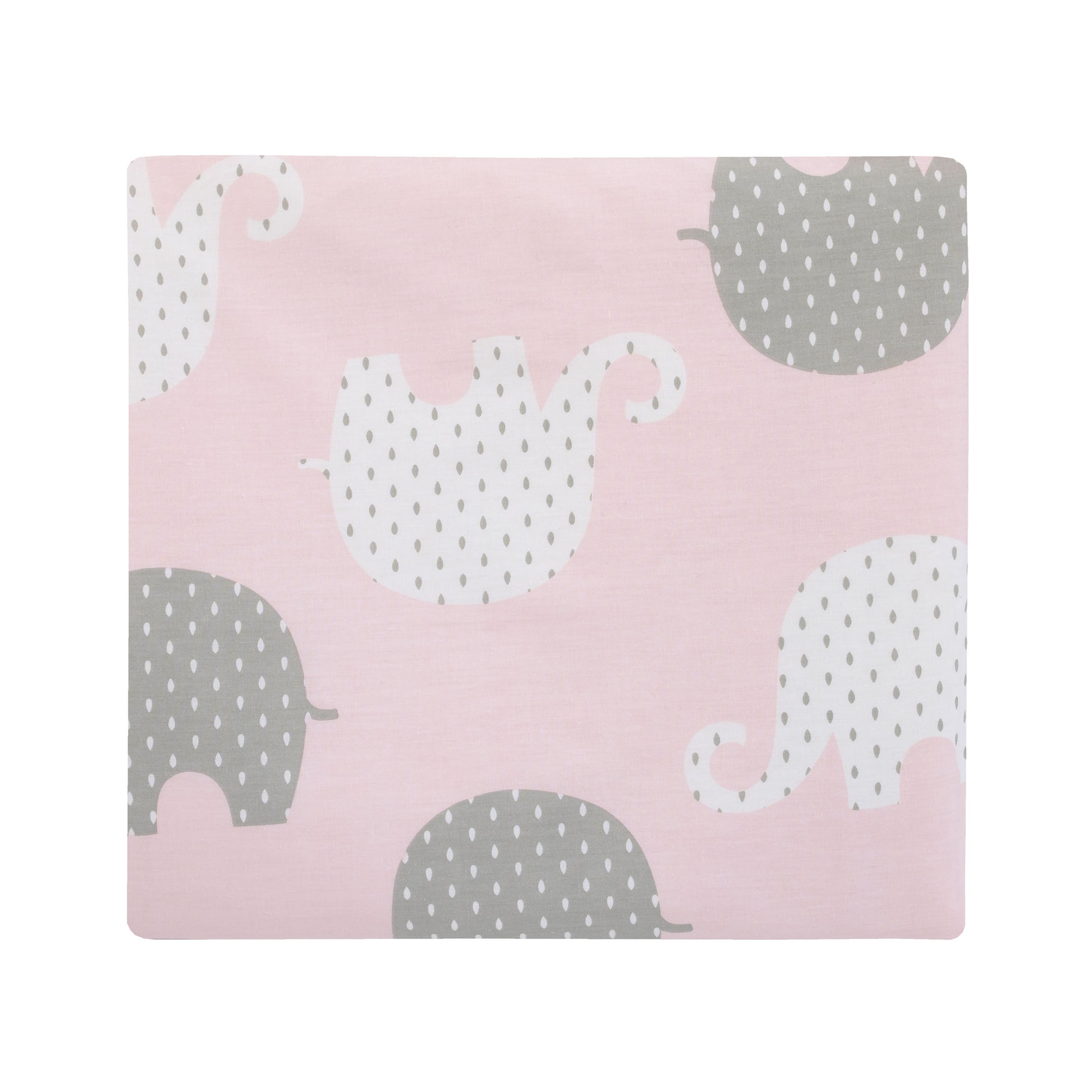 NoJo The Dreamer Pink and Grey Elephant 8 Piece Nursery Crib Bedding Set