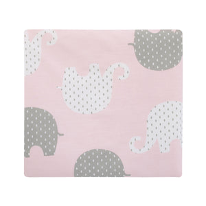 NoJo The Dreamer Pink and Grey Elephant 8 Piece Nursery Crib Bedding Set