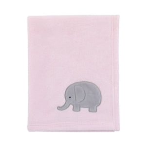 NoJo The Dreamer Pink and Grey Elephant 8 Piece Nursery Crib Bedding Set