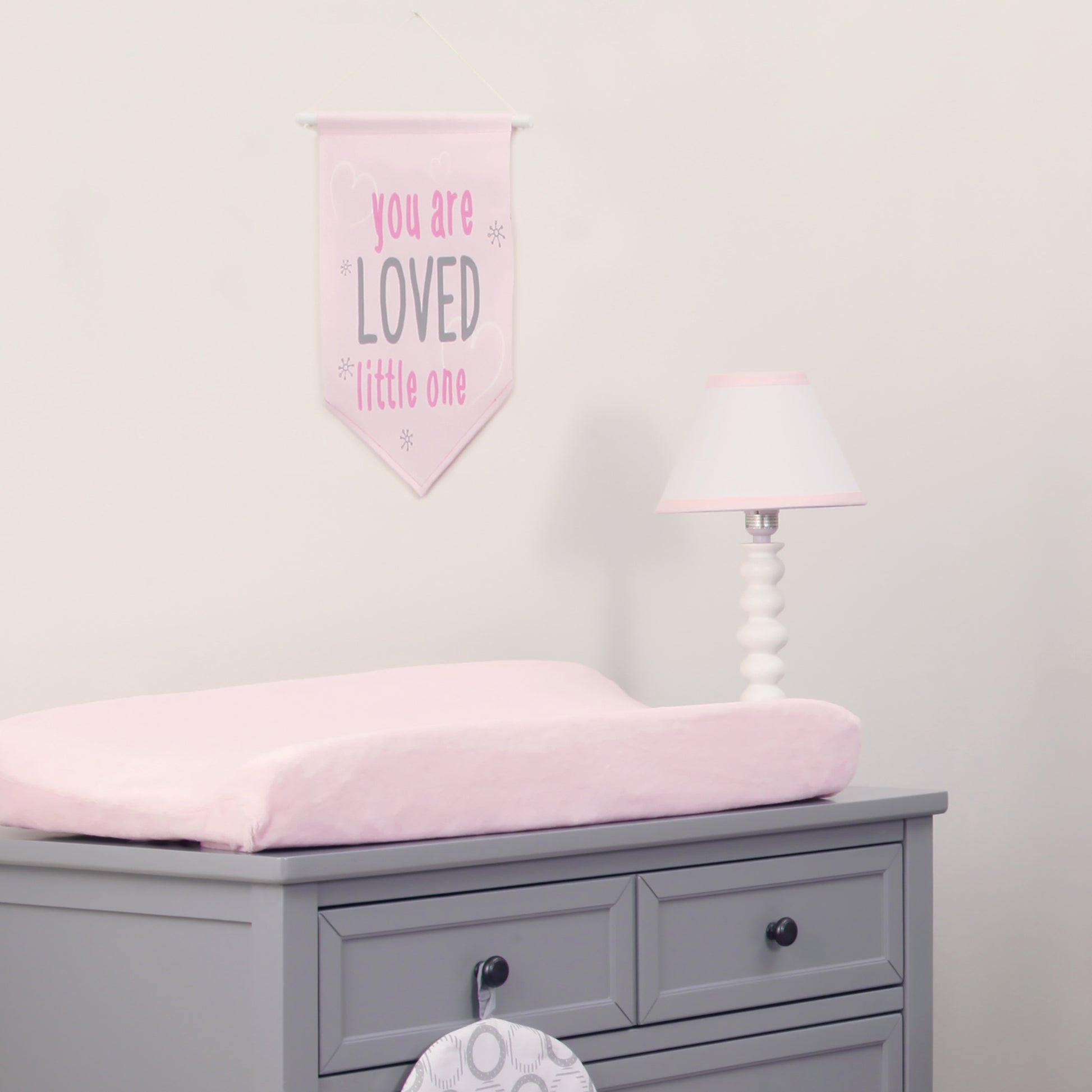 NoJo The Dreamer Pink and Grey Elephant 8 Piece Nursery Crib Bedding Set