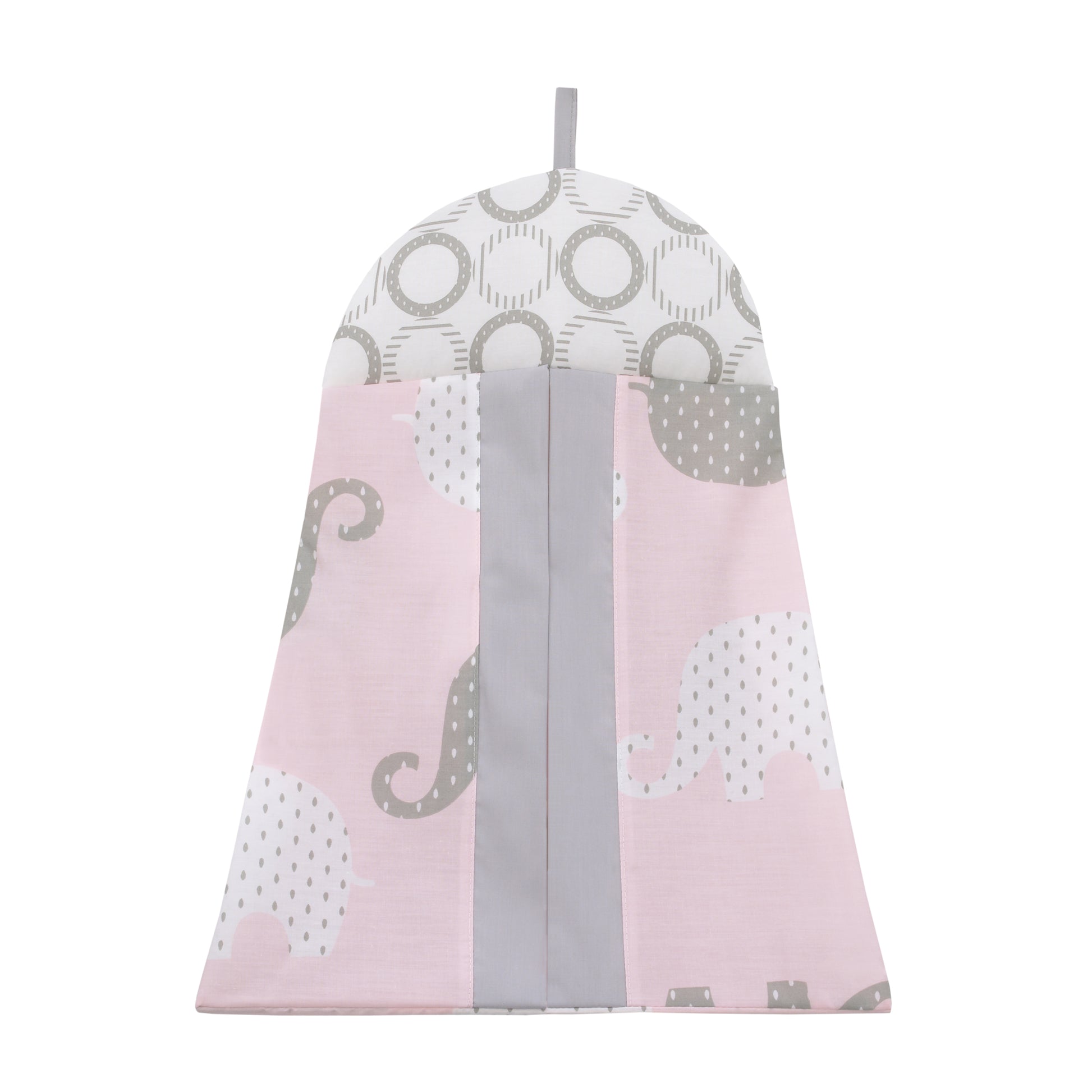 NoJo The Dreamer Pink and Grey Elephant 8 Piece Nursery Crib Bedding Set